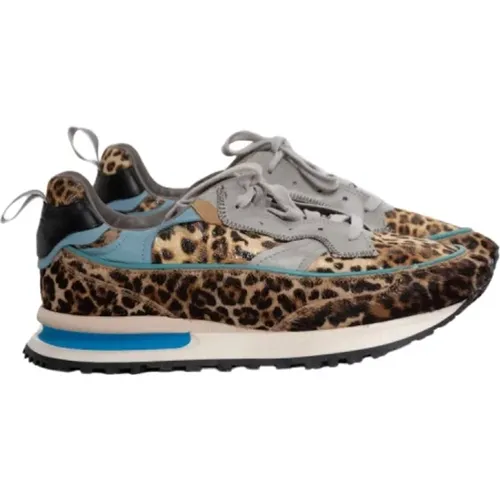 Leopard Threedome Laufschuhe , Damen, Größe: 38 EU - Hidnander - Modalova