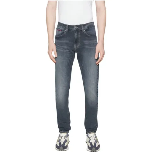 Blaue Slim Fit Bestickte Jeans - Tommy Jeans - Modalova