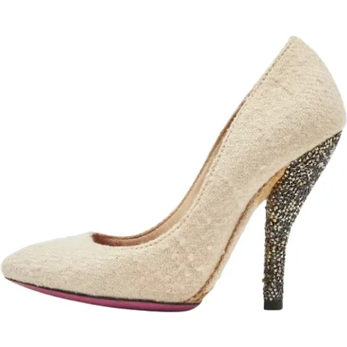 Pre-owned Fabric heels , female, Sizes: 4 UK - Bottega Veneta Vintage - Modalova