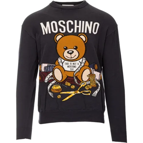 Teddy Bear Print Pullover - Moschino - Modalova
