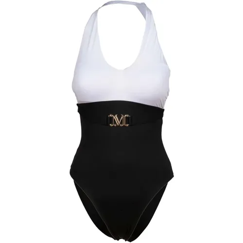 Carlotta Black and White Swimsuit , female, Sizes: L, M, S, XL - Max Mara - Modalova