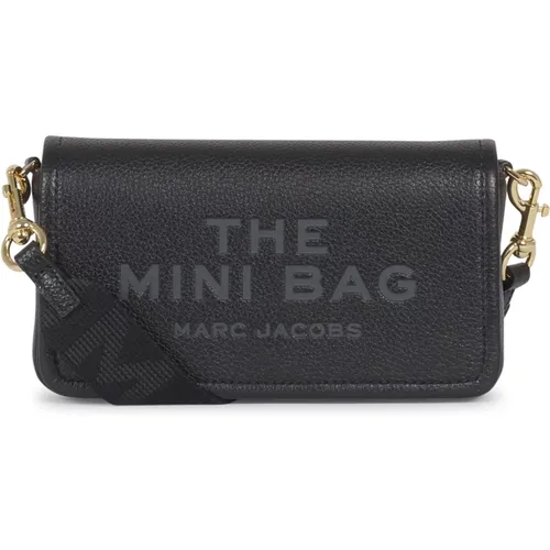 Schwarze Leder Mini Tasche Geldbörsen , Damen, Größe: ONE Size - Marc Jacobs - Modalova