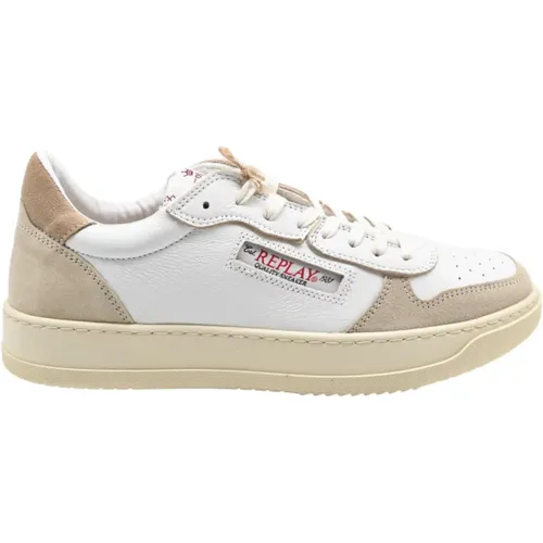 Suede Sneakers Beige Off White , male, Sizes: 7 UK, 10 UK, 9 UK, 11 UK, 6 UK - Replay - Modalova