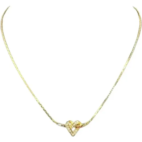 Pre-owned Metal necklaces , female, Sizes: ONE SIZE - Dior Vintage - Modalova