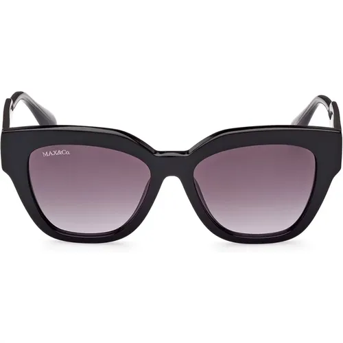 Oversized Square Sunglasses with Smoky Grey Lens , female, Sizes: 52 MM - Max & Co - Modalova