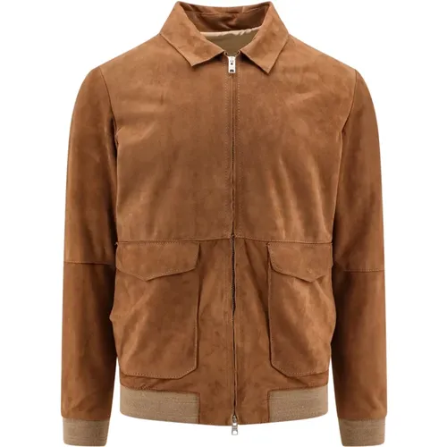 Leather Jacket with Zip Closure , male, Sizes: 2XL - Dfour - Modalova
