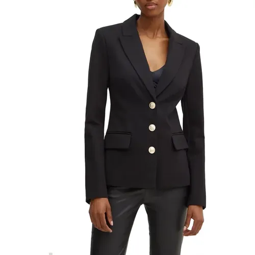 Schwarzer Blazer Jacke Damen Viskose - Guess - Modalova