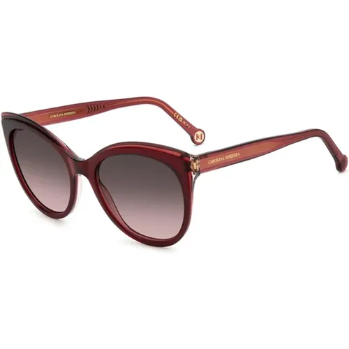 Burgundy Red Sunglasses with Pink Shaded Lenses , unisex, Sizes: 57 MM - Carolina Herrera - Modalova
