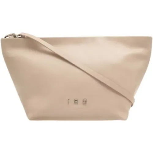 Lammfell Crossbody Tasche mit Top-Reißverschluss , Damen, Größe: ONE Size - IRO - Modalova