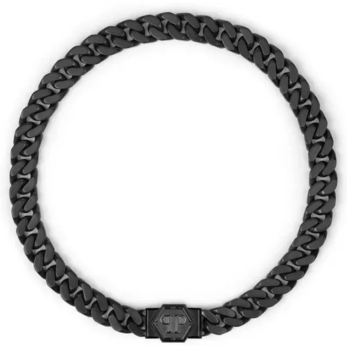 Hexagon Stainless Steel Necklace for Men , male, Sizes: ONE SIZE - Philipp Plein - Modalova