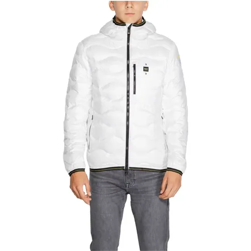 Zipper Hooded Jacket Men , male, Sizes: S, L, XL, M, 2XL - Blauer - Modalova