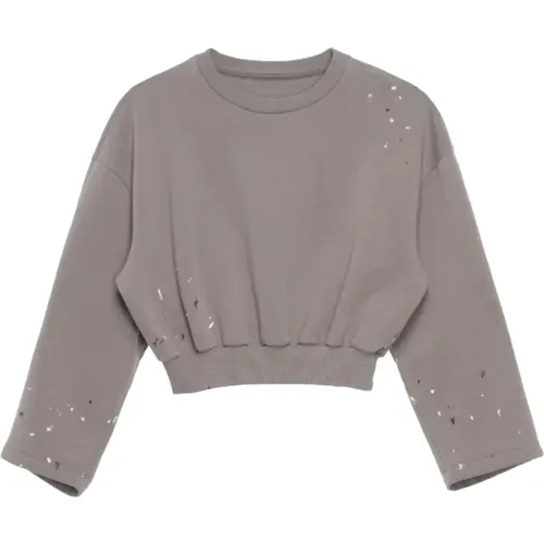 Signatur Cropped Sweatshirt - MM6 Maison Margiela - Modalova