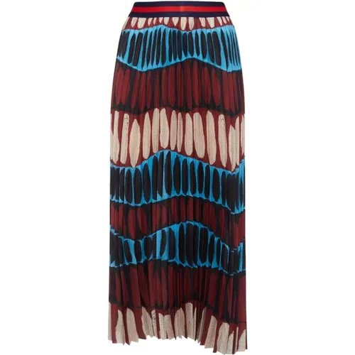 Tribal Print Pleated Midi Skirt , female, Sizes: S - Stella Jean - Modalova