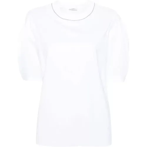C Bianco+Bianco Kurzarm Pullover , Damen, Größe: M - PESERICO - Modalova