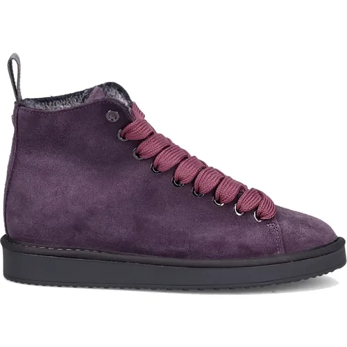 Suede Ankle Boot with Pink Laces , female, Sizes: 4 UK, 8 UK - Panchic - Modalova