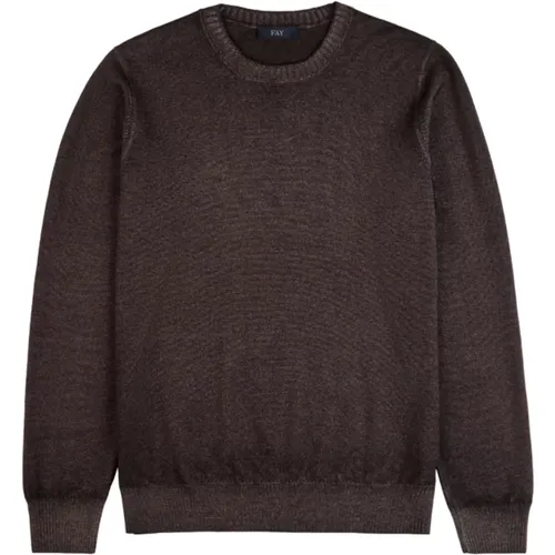 Braune Pullover Kollektion , Herren, Größe: 3XL - Fay - Modalova