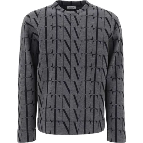Luxuriöser Grauer Baumwoll-Sweatshirt für Männer - Valentino - Modalova
