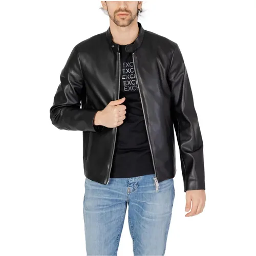 Leather Jackets , Herren, Größe: M - Armani Exchange - Modalova