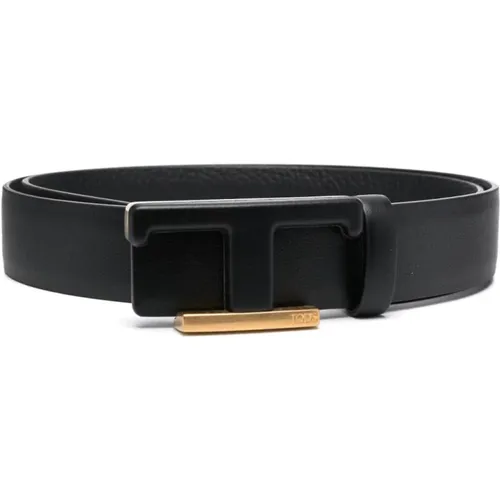 Reversible Leather Belt with T Logo , unisex, Sizes: 85 CM, 80 CM - TOD'S - Modalova