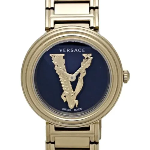 Pre-owned Stainless Steel watches , female, Sizes: ONE SIZE - Versace Pre-owned - Modalova