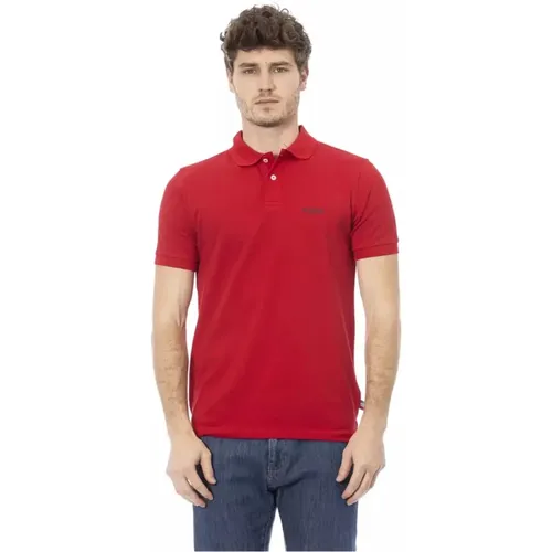 Rotes besticktes Poloshirt für Männer , Herren, Größe: S - Baldinini - Modalova