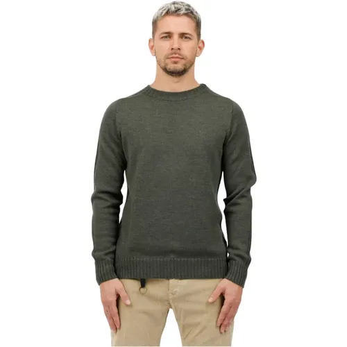 Grundlegender Woll Regular Crewneck Pullover , Herren, Größe: L - Dondup - Modalova