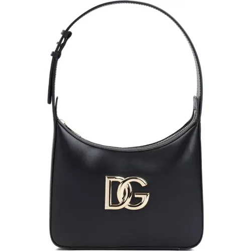 Leather Handbag with DG Logo , female, Sizes: ONE SIZE - Dolce & Gabbana - Modalova