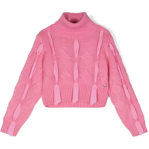 Rosa Pullover mit hohem Kragen - Blumarine - Modalova