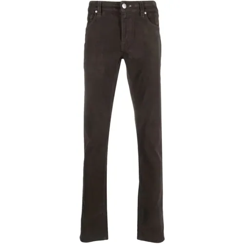 Braune Straight Jeans mit Stretchstoff - Tramarossa - Modalova