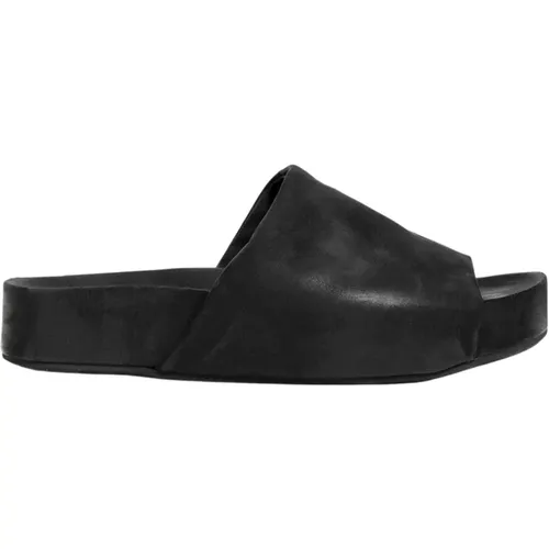 Nubuck Leather Slides , female, Sizes: 6 UK, 3 UK, 2 UK - UMA Wang - Modalova