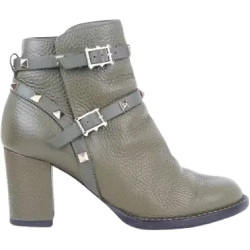 Pre-owned Leather boots , female, Sizes: 2 UK - Valentino Vintage - Modalova