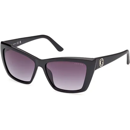 Shiny Sunglasses with Gradient Lens , female, Sizes: 55 MM - Guess - Modalova