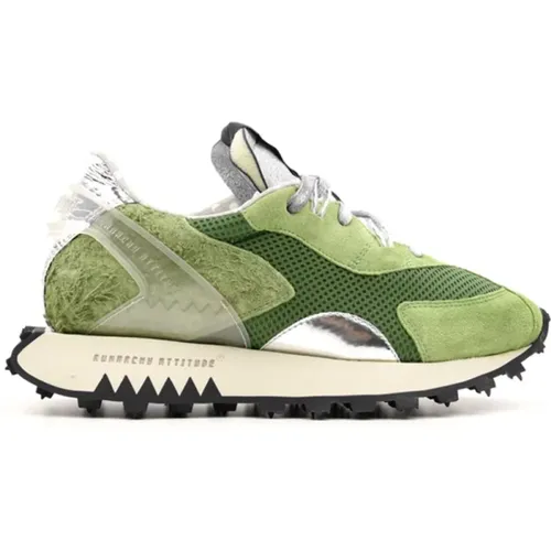 Grüne Sneakers für Damen , Damen, Größe: 36 EU - RUN OF - Modalova