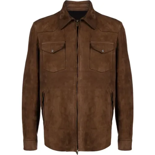 Leather Jacket , male, Sizes: M - Salvatore Santoro - Modalova