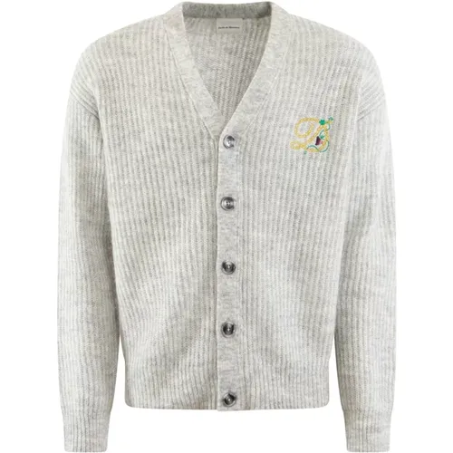 Mens Cardigan Raisin Stylish , male, Sizes: S, L, M - Drole de Monsieur - Modalova