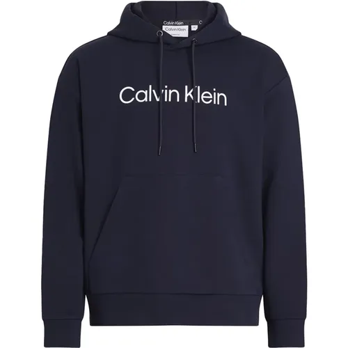 Herren Blaue Komfort Hoodie mit Logo , Herren, Größe: 2XL - Calvin Klein - Modalova