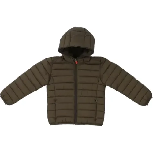 Kapuzenjacke mit seitlichem Logo-Reißverschluss , Herren, Größe: 104 CM - Save The Duck - Modalova