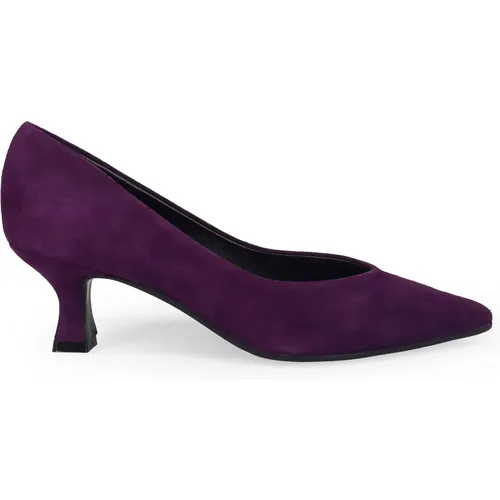 Suede Heel Pumps , female, Sizes: 5 UK, 6 UK, 3 UK - Sangiorgio - Modalova