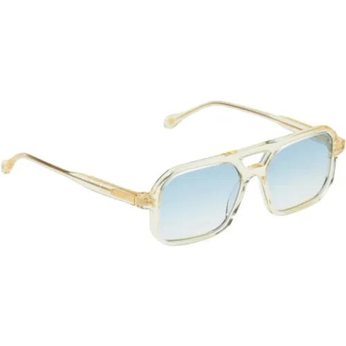 Vintage Transparente Sonnenbrille Blaue Gläser - Claris Virot - Modalova