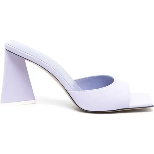 Lilac Mini Devon Heels , female, Sizes: 3 UK, 5 1/2 UK, 4 UK, 5 UK - The Attico - Modalova