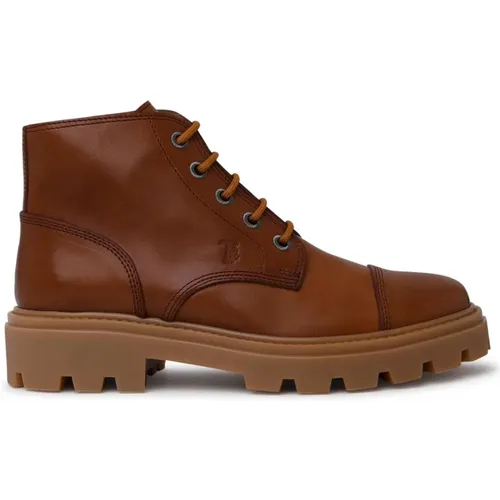 Leather Boot, Monogrammed Tod`s Style , male, Sizes: 7 1/2 UK, 9 UK, 7 UK - TOD'S - Modalova