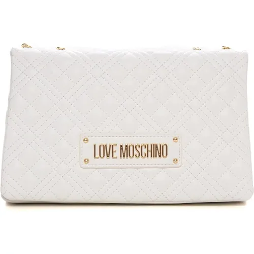 Quilted Shoulder Bag with Chain Strap , female, Sizes: ONE SIZE - Love Moschino - Modalova