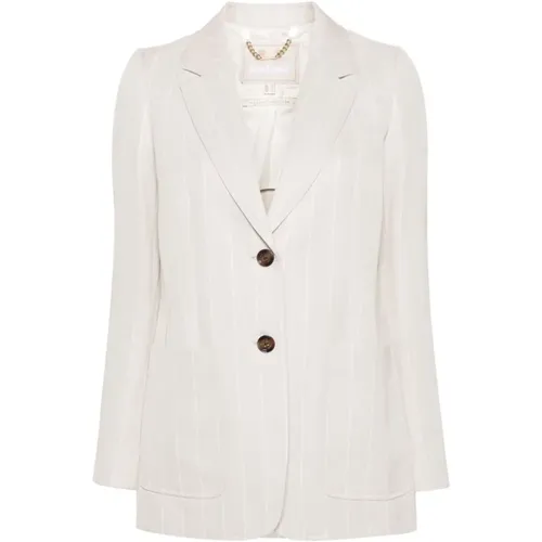 Pinstripe Linen Blend Jacket , female, Sizes: M - Barbour - Modalova