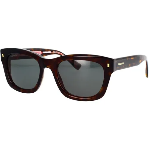 Vintage-inspired Sunglasses with Frame and Metal Rivets , unisex, Sizes: 52 MM - Dsquared2 - Modalova