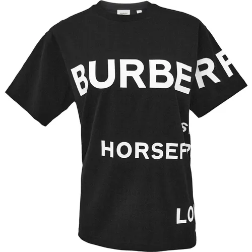 Signature Print T-Shirt , Herren, Größe: XS - Burberry - Modalova