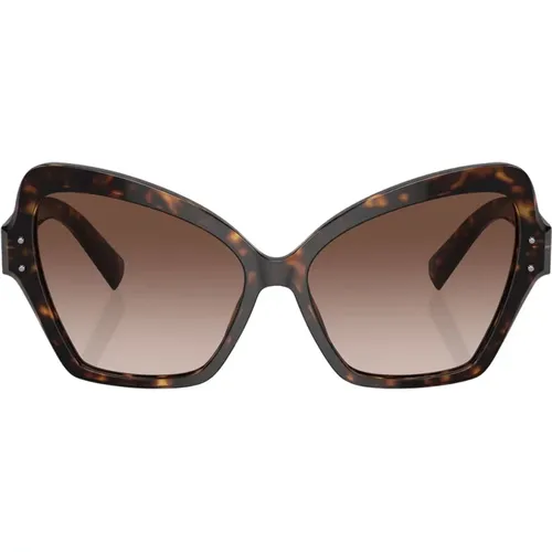 Schmetterlingsstil Sonnenbrille , Damen, Größe: 56 MM - Dolce & Gabbana - Modalova