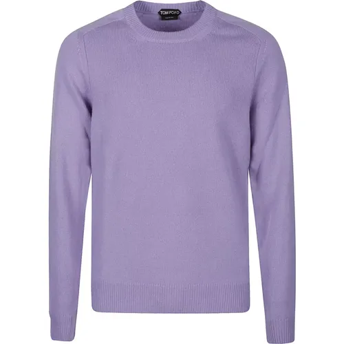 Lavender Cashmere Saddle Sweater , male, Sizes: M - Tom Ford - Modalova