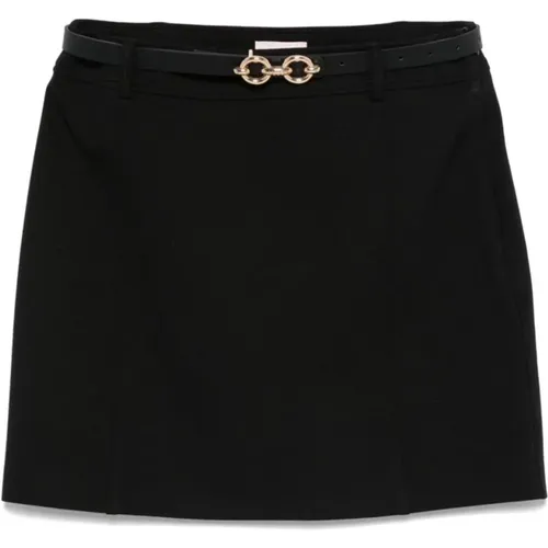 Stretch Skirt with Belt , female, Sizes: S, M, XS - Liu Jo - Modalova