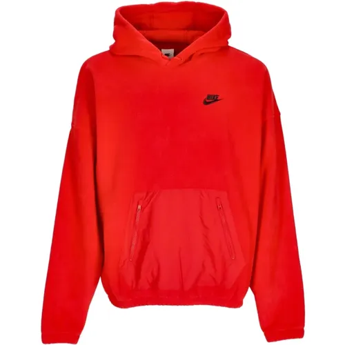 Fleece Polar Hoodie /Black , male, Sizes: XL - Nike - Modalova