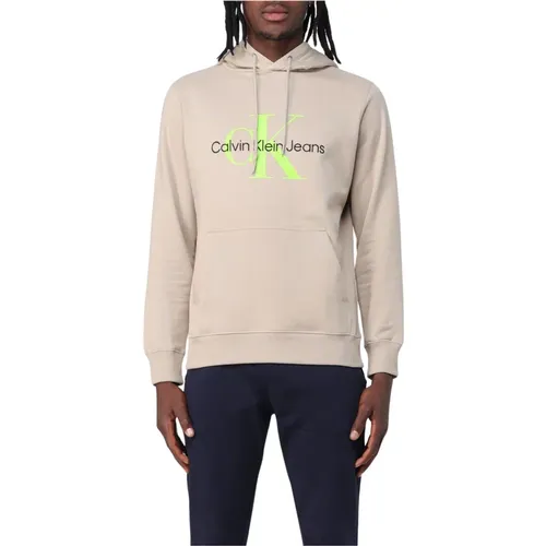 Saisonaler Monologo Hoodie , Herren, Größe: L - Calvin Klein - Modalova